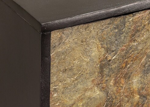 Kummut SOUL naturaalne pruun kivi / must, 175x38xH75 cm