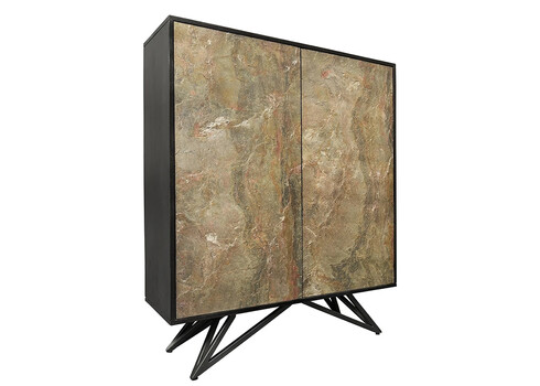 Kapp SOUL naturaalne pruun kivi / pruun, 100x38xH120 cm