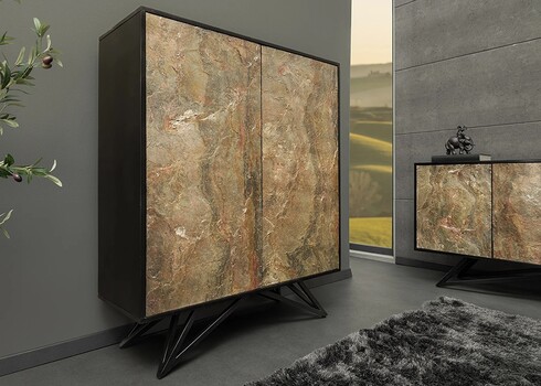 Kapp SOUL naturaalne pruun kivi / pruun, 100x38xH120 cm