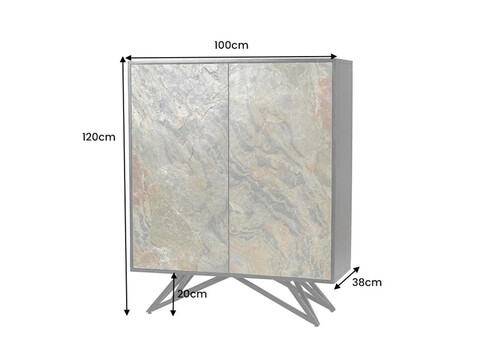 Kapp SOUL naturaalne pruun kivi / pruun, 100x38xH120 cm