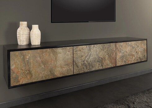 Tv-alus SOUL naturaalne pruun kivi / must, 160x33xH29 cm