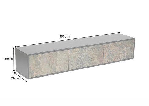 Tv-alus SOUL naturaalne pruun kivi / must, 160x33xH29 cm