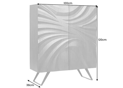 Kapp HURRICANE pruun, 100x38xH120 cm