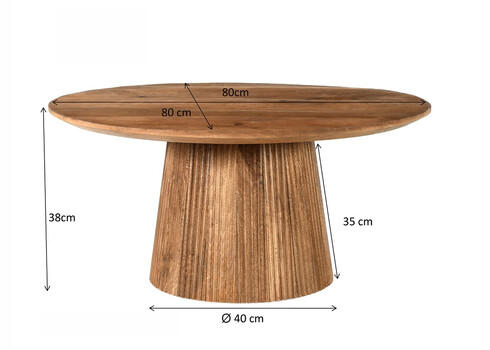 Diivanilaud SALVATOR pruun, 80x80xH38 cm