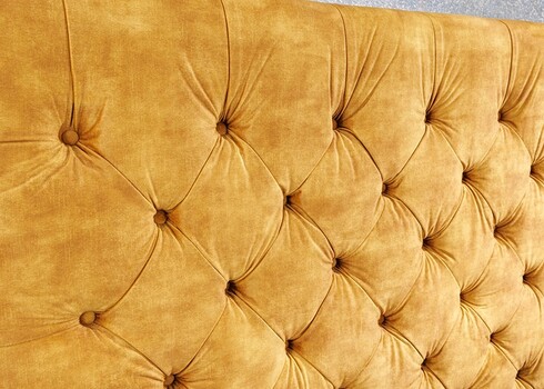 Voodi CHESTERFIELD kollane, 160x200 cm