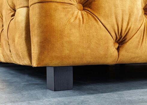 Voodi CHESTERFIELD kollane, 160x200 cm