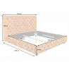 Voodi CHESTERFIELD kollane, 160x200 cm