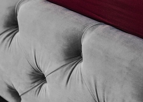 Voodi CHESTERFIELD hõbehall, 160x200 cm