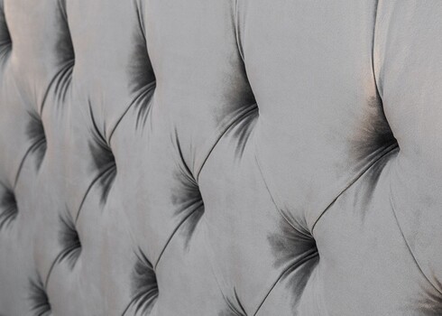 Voodi CHESTERFIELD hõbehall, 160x200 cm