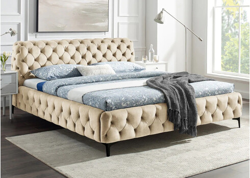 Voodi MODERN BAROQUE beež, 180x200 cm