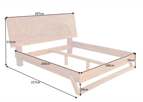 Voodi SCORPION pruun, 180x200 cm