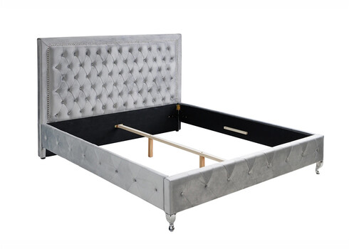 Voodi EXTRAVAGANCIA hõbehall, 180x200 cm