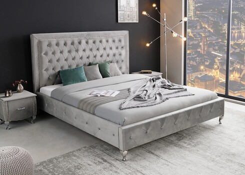 Voodi EXTRAVAGANCIA hõbehall, 180x200 cm