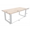 Söögilaud CRAFT sheesham / must, 200x90xH77 cm