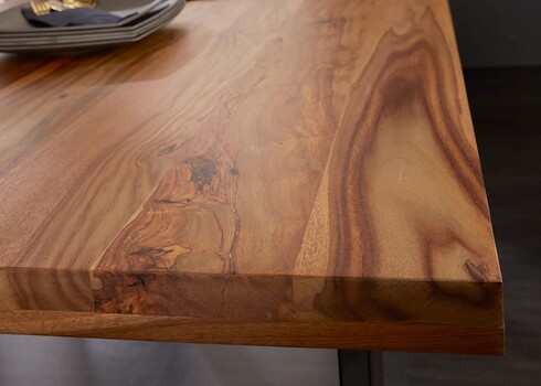 Söögilaud CRAFT sheesham / must, 200x90xH77 cm