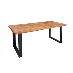 Söögilaud CRAFT sheesham / must, 200x90xH77 cm