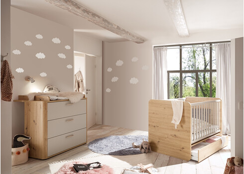 Beebivoodi LILLY tamm / kriidihall, 73x144xH93 cm