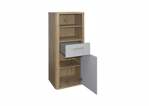 Kapp-riiul LILLY tamm / kriidihall, 55x41xH128 cm