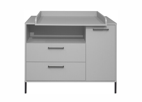 Kummut mähkimisalusega OLAF kriidihall, 119x45-77xH91-99 cm