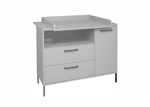 Kummut mähkimisalusega OLAF kriidihall, 119x45-77xH91-99 cm