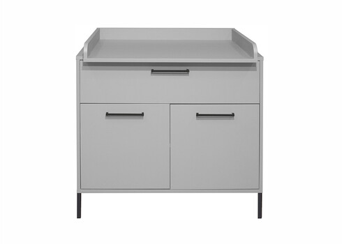 Kummut mähkimisalusega OLAF kriidihall, 101x45-77xH91-99 cm