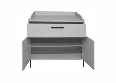 Kummut mähkimisalusega OLAF kriidihall, 101x45-77xH91-99 cm