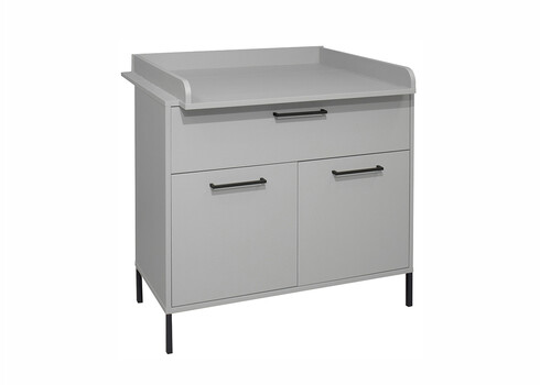 Kummut mähkimisalusega OLAF kriidihall, 101x45-77xH91-99 cm