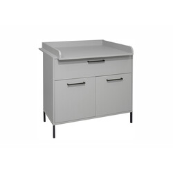 Kummut mähkimisalusega OLAF kriidihall, 101x45-77xH91-99 cm