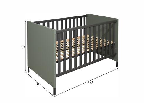 Beebivoodi OLE roheline / antratsiit, 76x144xH93 cm