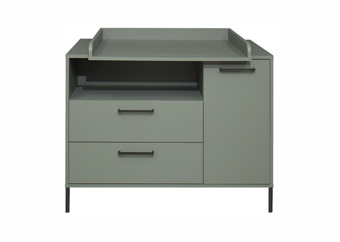 Kummut mähkimisalusega OLE roheline, 119x45-77xH91-99 cm