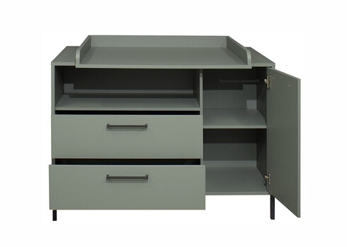 Kummut mähkimisalusega OLE roheline, 119x45-77xH91-99 cm