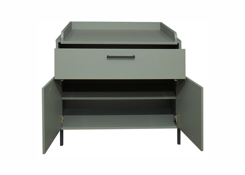 Kummut mähkimisalusega OLE roheline, 101x45-77xH91-99 cm