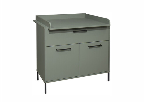 Kummut mähkimisalusega OLE roheline, 101x45-77xH91-99 cm