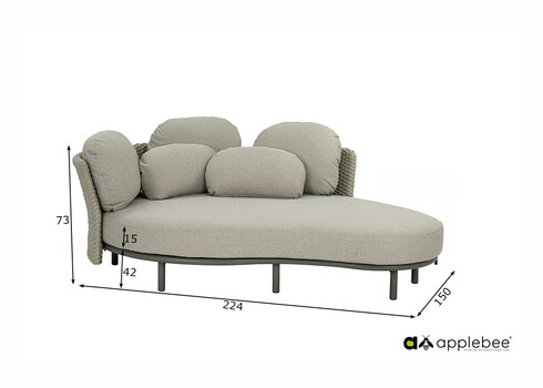 Diivan Apple Bee CHILL OUT hall, 224x150xH73 cm