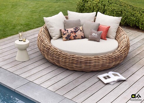 Aiadiivan Apple Bee COCOON kubu / beež, 220x220xH76 cm