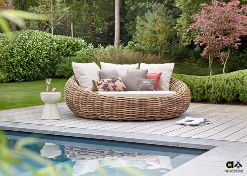 Aiadiivan Apple Bee COCOON kubu / beež, 220x220xH76 cm