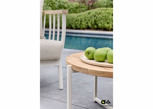 Diivanilaud Apple Bee CONDOR valge / tiik, D74xH38 cm