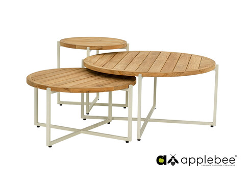 Diivanilaud Apple Bee CONDOR valge / tiik, D74xH38 cm