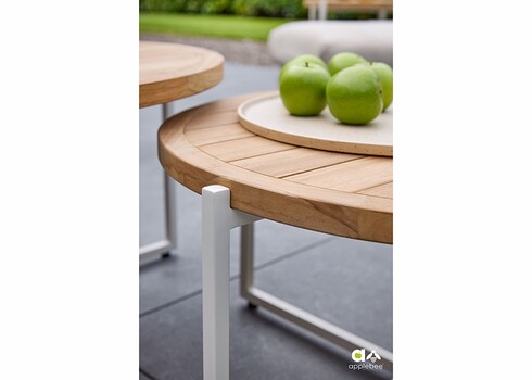 Diivanilaud Apple Bee CONDOR valge / tiik, D54xH50 cm