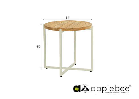 Diivanilaud Apple Bee CONDOR valge / tiik, D54xH50 cm