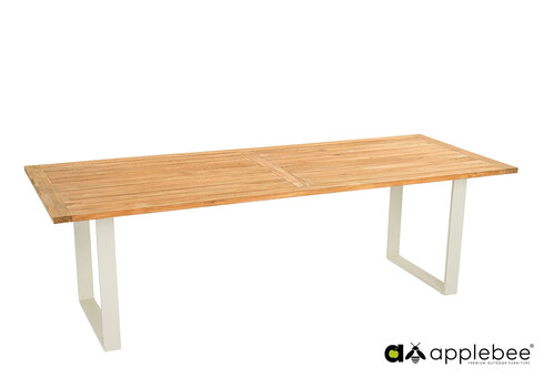 Söögilaud Apple Bee CONDOR valge / tiik, 190x95xH75 cm