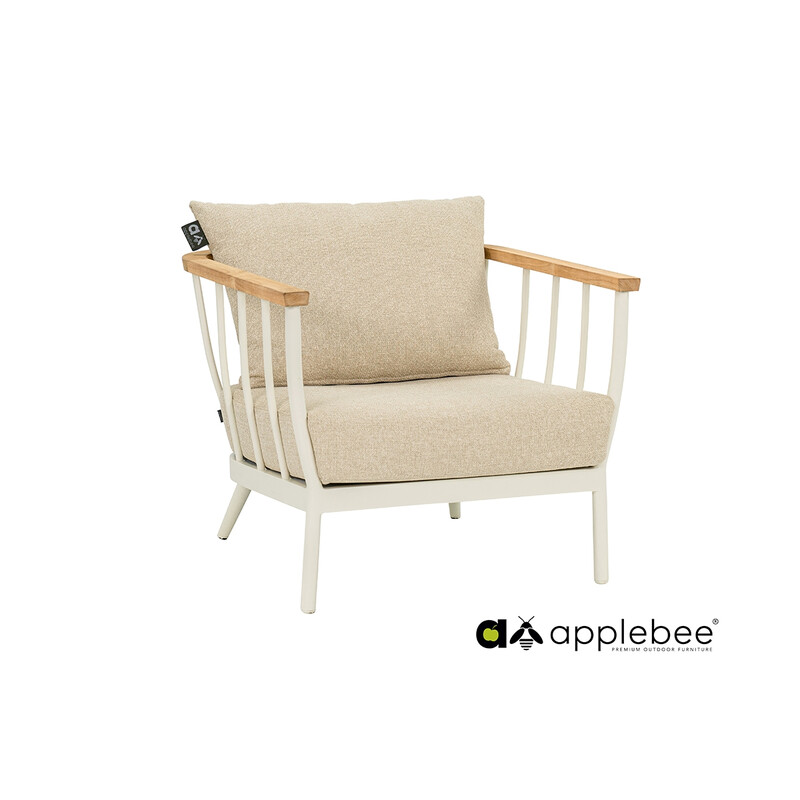 Tugitool Apple Bee CONDOR valge / beež, 78x81xH64 cm