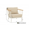 Tugitool Apple Bee CONDOR valge / beež, 78x81xH64 cm