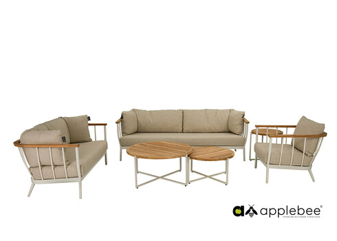 Diivan Apple Bee CONDOR valge / beež, 217x68xH66 cm