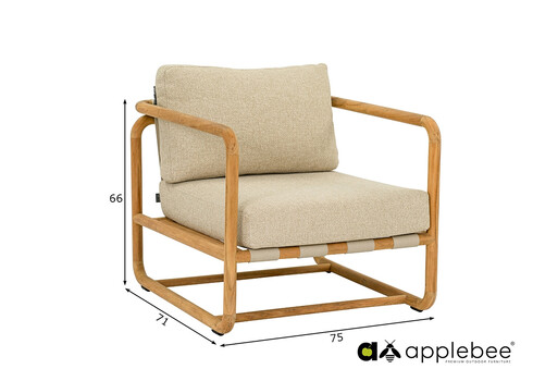 Tugitool Apple Bee DOLCE pruun / beež, 75x71xH66 cm