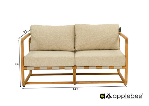 Diivan Apple Bee DOLCE pruun / beež, 142x71xH66 cm