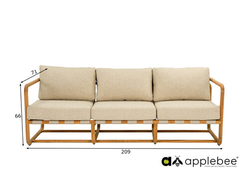 Diivan Apple Bee DOLCE pruun / beež, 209x71xH66 cm