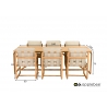 Aiamööbli komplekt Apple Bee DOLCE pruun / beež, söögilaud + 6 tooli