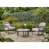 Aiamööbli komplekt Apple Bee LUGANO hall, 2 tugitooli + laud