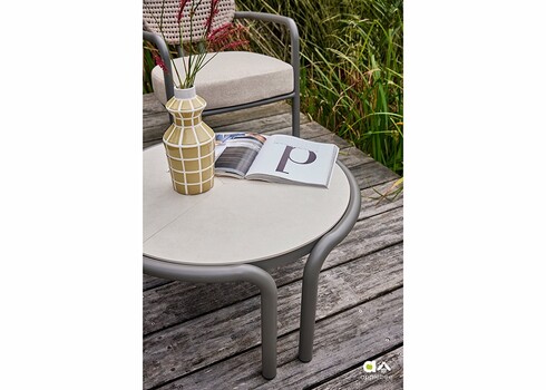 Aiamööbli komplekt Apple Bee LUGANO hall, 2 tugitooli + laud